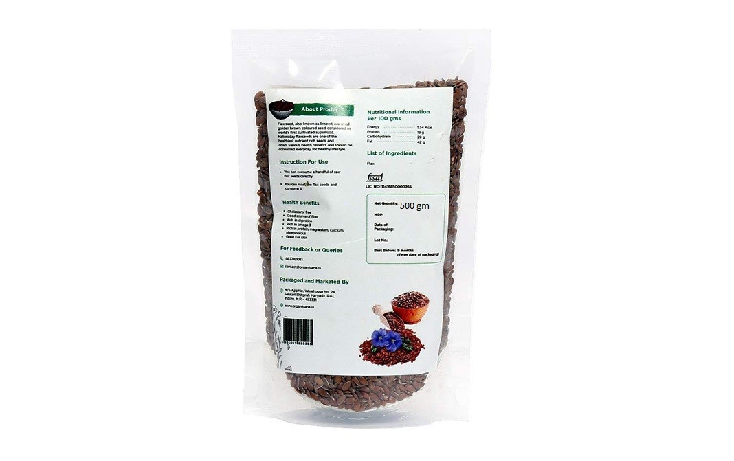 Naturoday Flax Seeds    Pack  500 grams